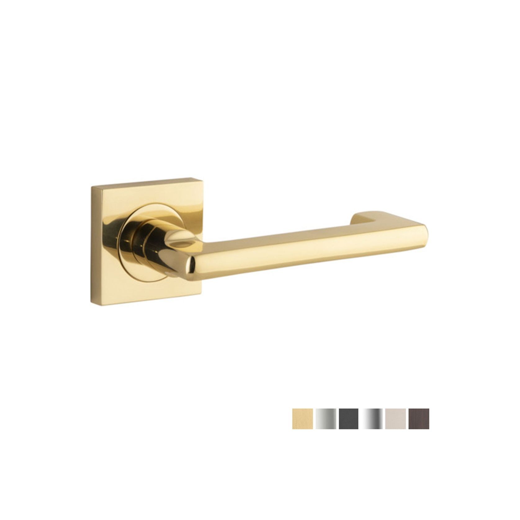 Iver Baltimore Return Door Lever Handle on Square Rose gallery detail image