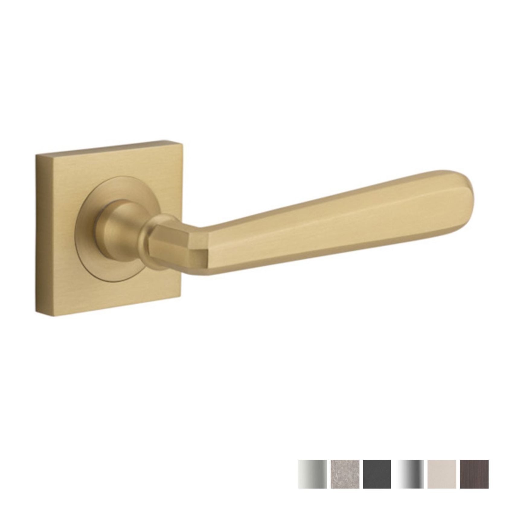 Iver Copenhagen Door Lever Handle on Square Rose gallery detail image