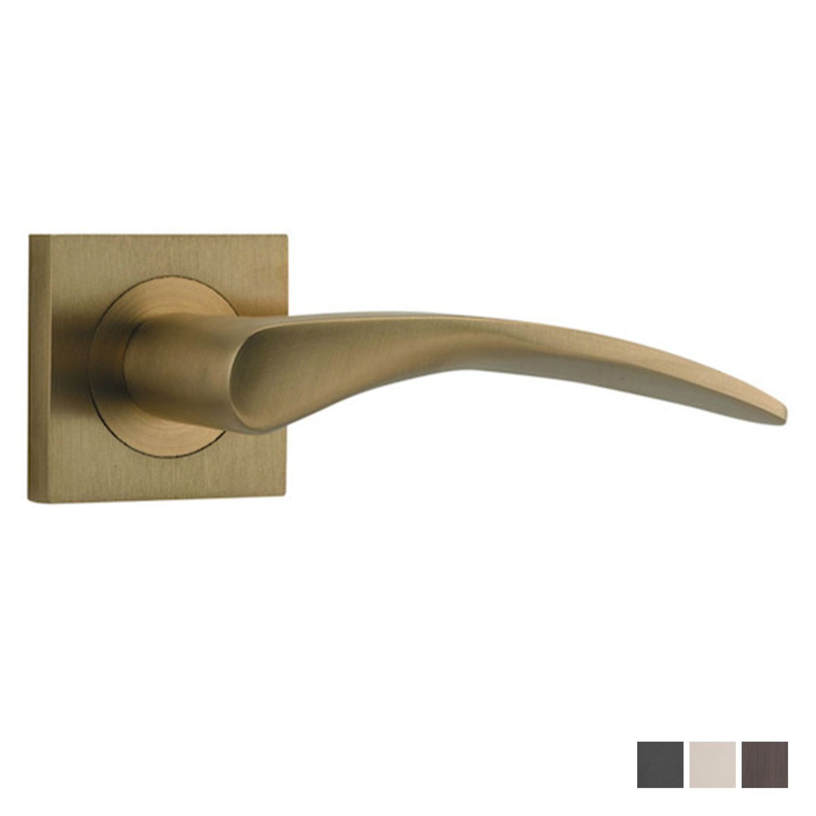 Iver Oxford Door Lever Handle on Square Rose gallery detail image