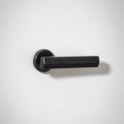 Straight Streaker Door Lever - Round Rose gallery detail image