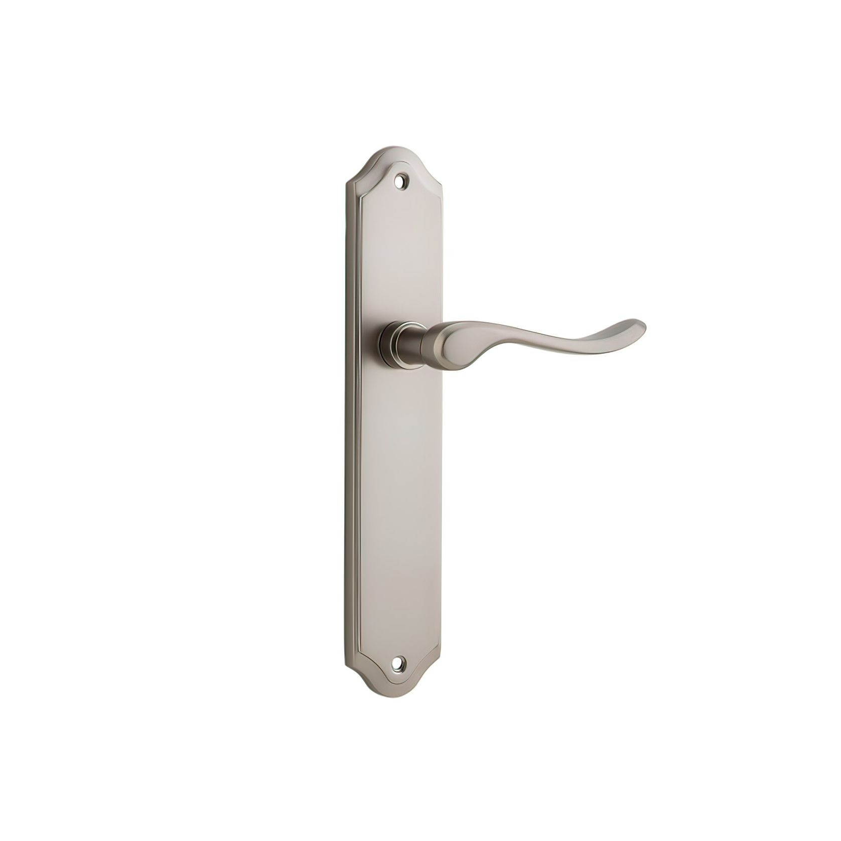 Iver Stirling Lever on Shouldered Backplate Satin Nickel gallery detail image