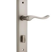 Iver Stirling Door Lever on Stepped Backplate Satin Nickel gallery detail image