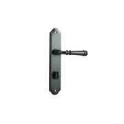 Iver Verona Door Lever on Shouldered Backplate Distressed Nickel gallery detail image