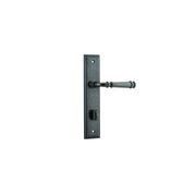 Iver Verona Door Lever on Stepped Backplate Distressed Nickel gallery detail image