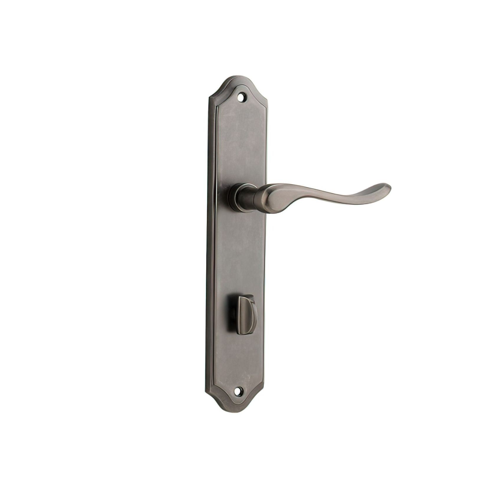 Iver Stirling Lever on Shouldered Backplate Distressed Nickel gallery detail image