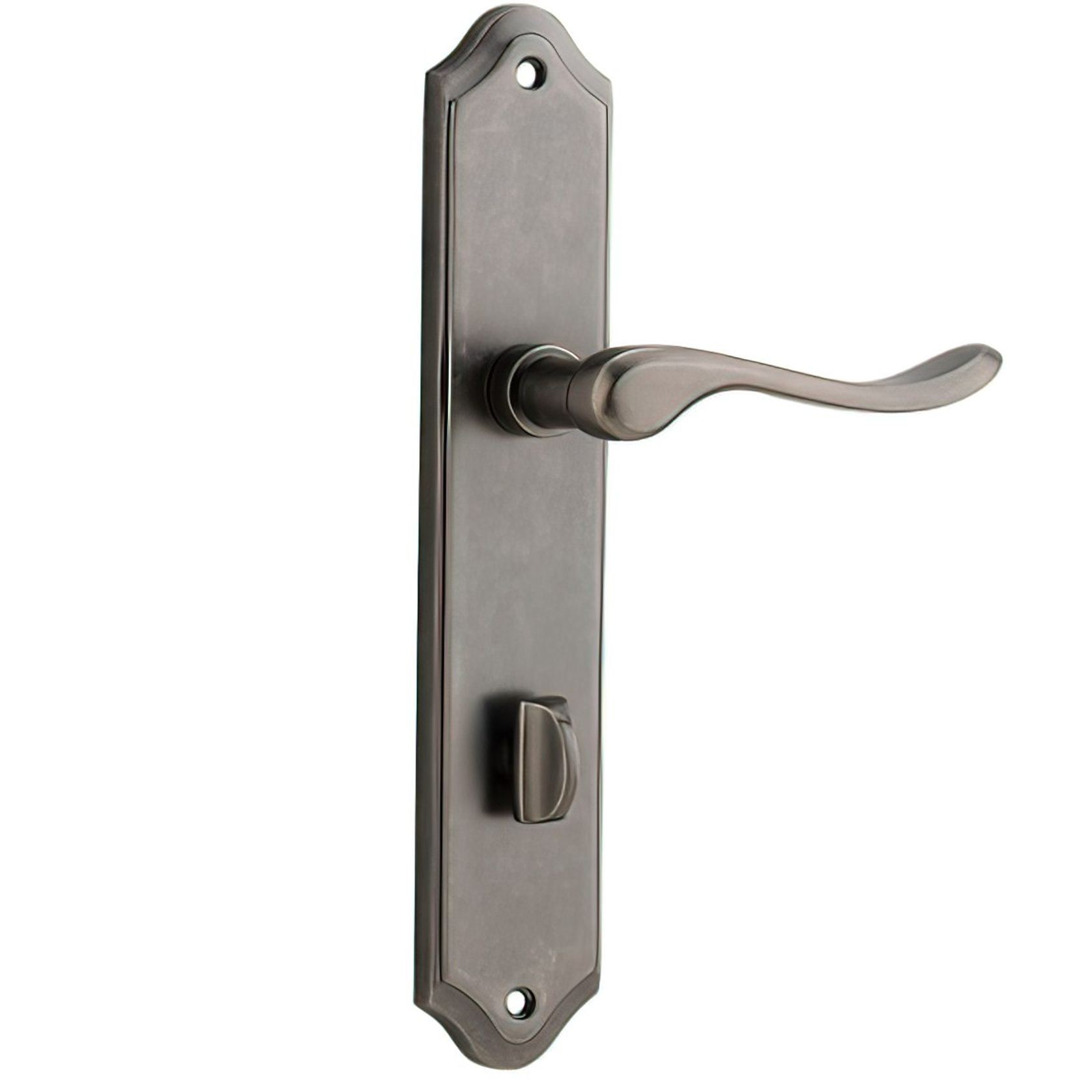 Iver Stirling Lever on Shouldered Backplate Distressed Nickel gallery detail image