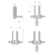 Borg Digital Door Lock Keyless Fire Rated Stainless Steel BL5001SS gallery detail image
