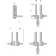 Borg Digital Door Lock Keyless Fire Rated Stainless Steel BL5001SS gallery detail image