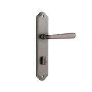 Iver Copenhagen Door Lever on Shouldered Backplate Distressed Nickel gallery detail image