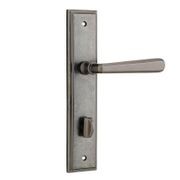 Iver Copenhagen Door Lever on Stepped Backplate Distressed Nickel gallery detail image