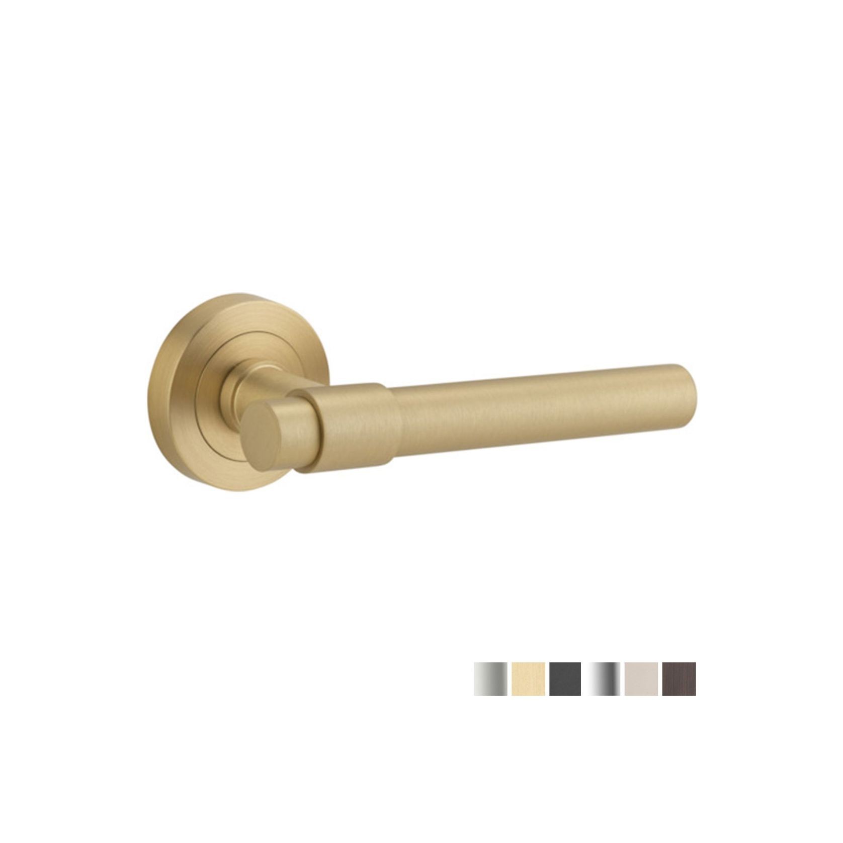 Iver Helsinki Door Lever Handle on Round Rose gallery detail image