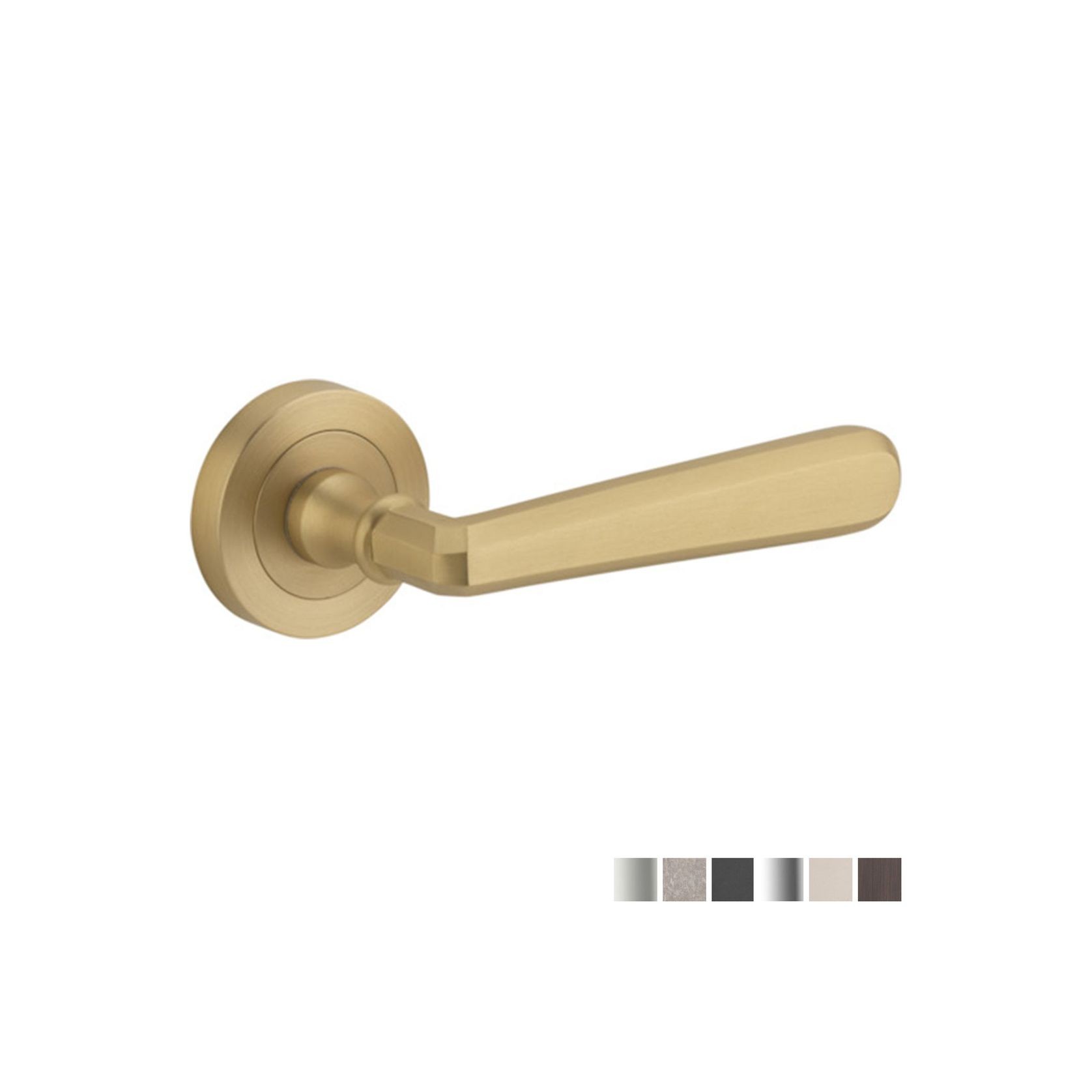 Iver Copenhagen Door Lever Handle on Round Rose gallery detail image