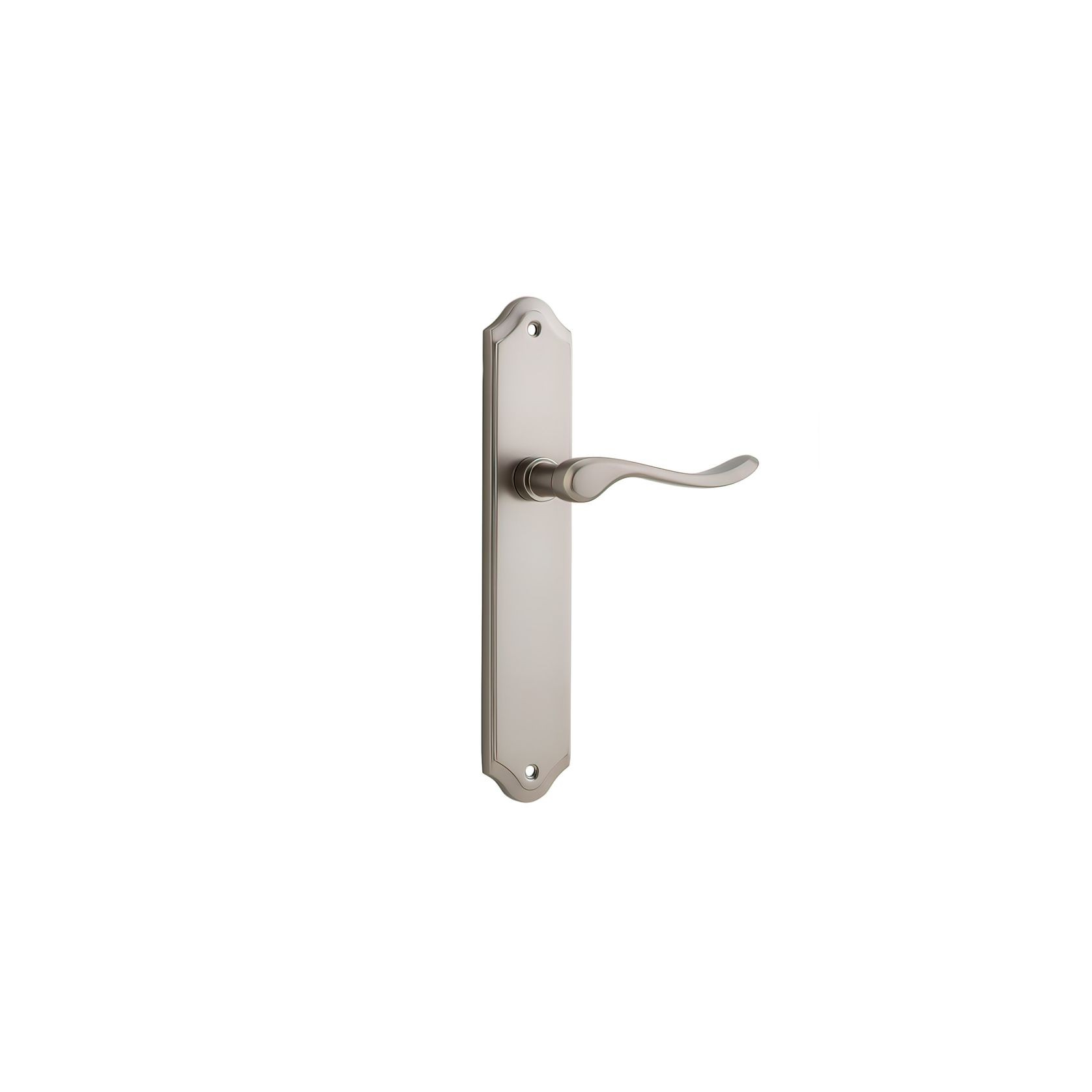 Iver Stirling Lever on Shouldered Backplate Satin Nickel gallery detail image