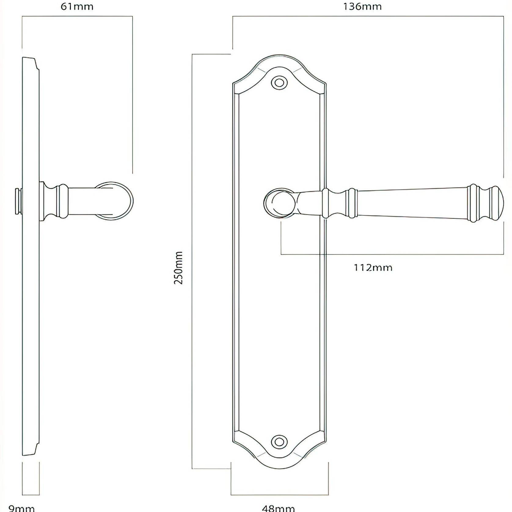 Iver Verona Door Lever on Shouldered Backplate Satin Nickel - Customise to your needs gallery detail image