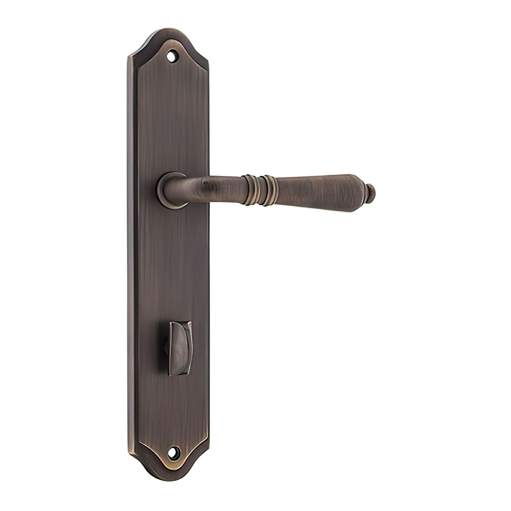 Iver Sarlat Lever Door Handle on Shouldered Backplate Signature Brass gallery detail image