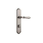 Iver Sarlat Lever Door Handle on Shouldered Backplate Distressed Nickel gallery detail image