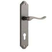 Iver Stirling Lever on Shouldered Backplate Distressed Nickel gallery detail image