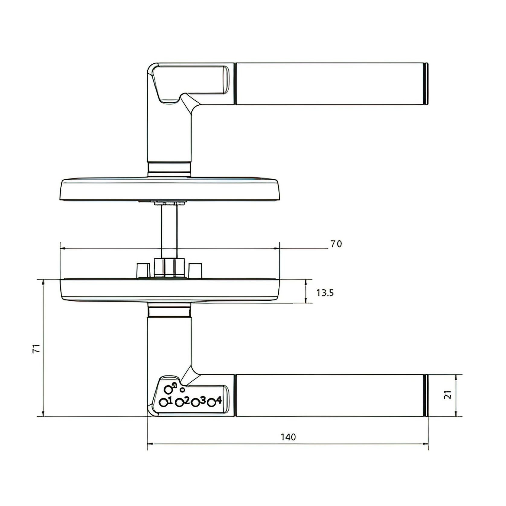 Lockwood Electronic Lock Code Door Lever Left Hand gallery detail image
