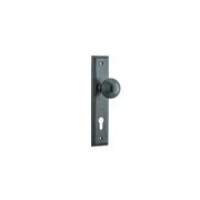 Iver Guildford Door Knob on Stepped Backplate Distressed Nickel gallery detail image