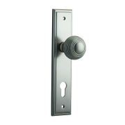 Iver Guildford Door Knob on Stepped Backplate Satin Nickel - Customise to your needs gallery detail image