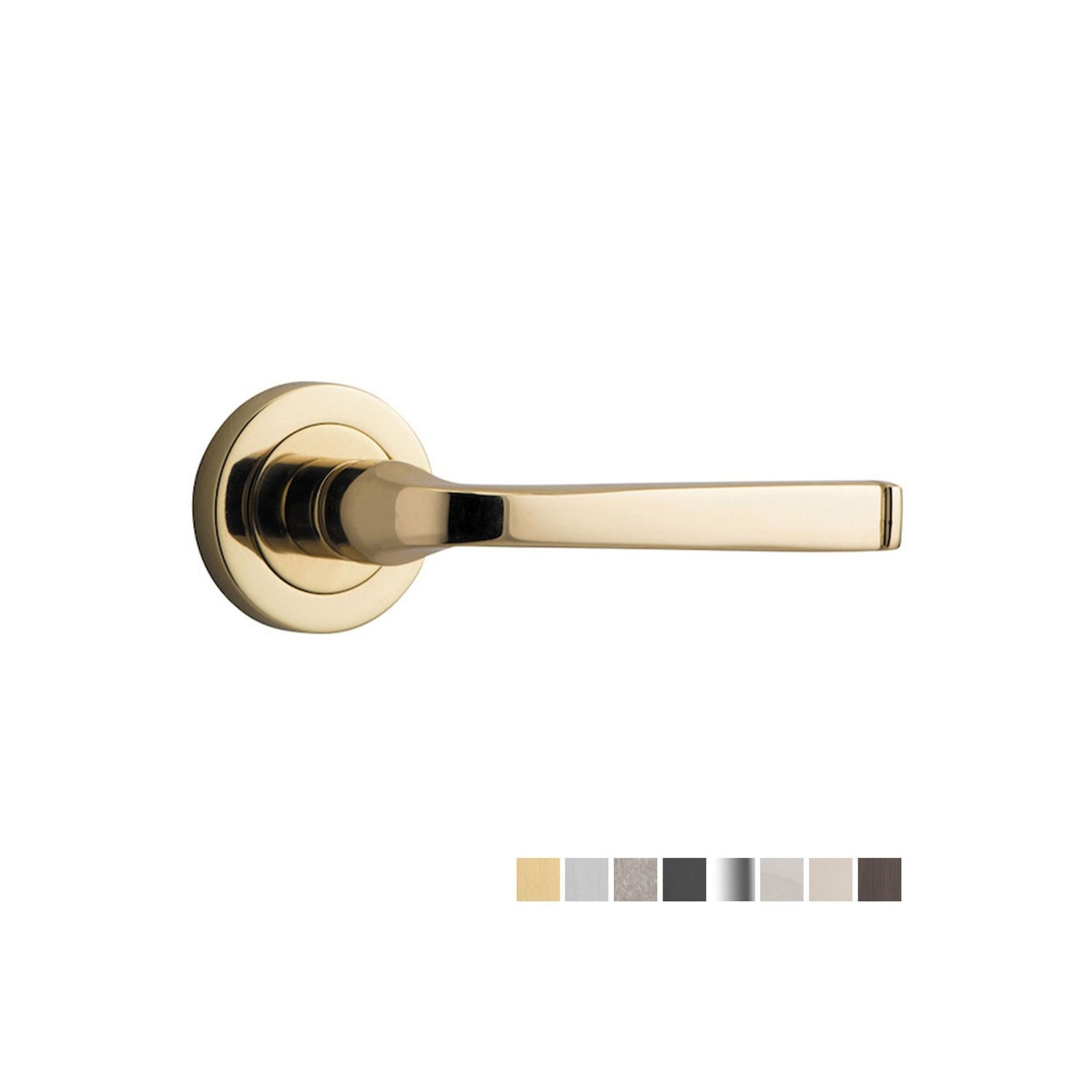 Iver Annecy Door Lever Handle on Round Rose gallery detail image