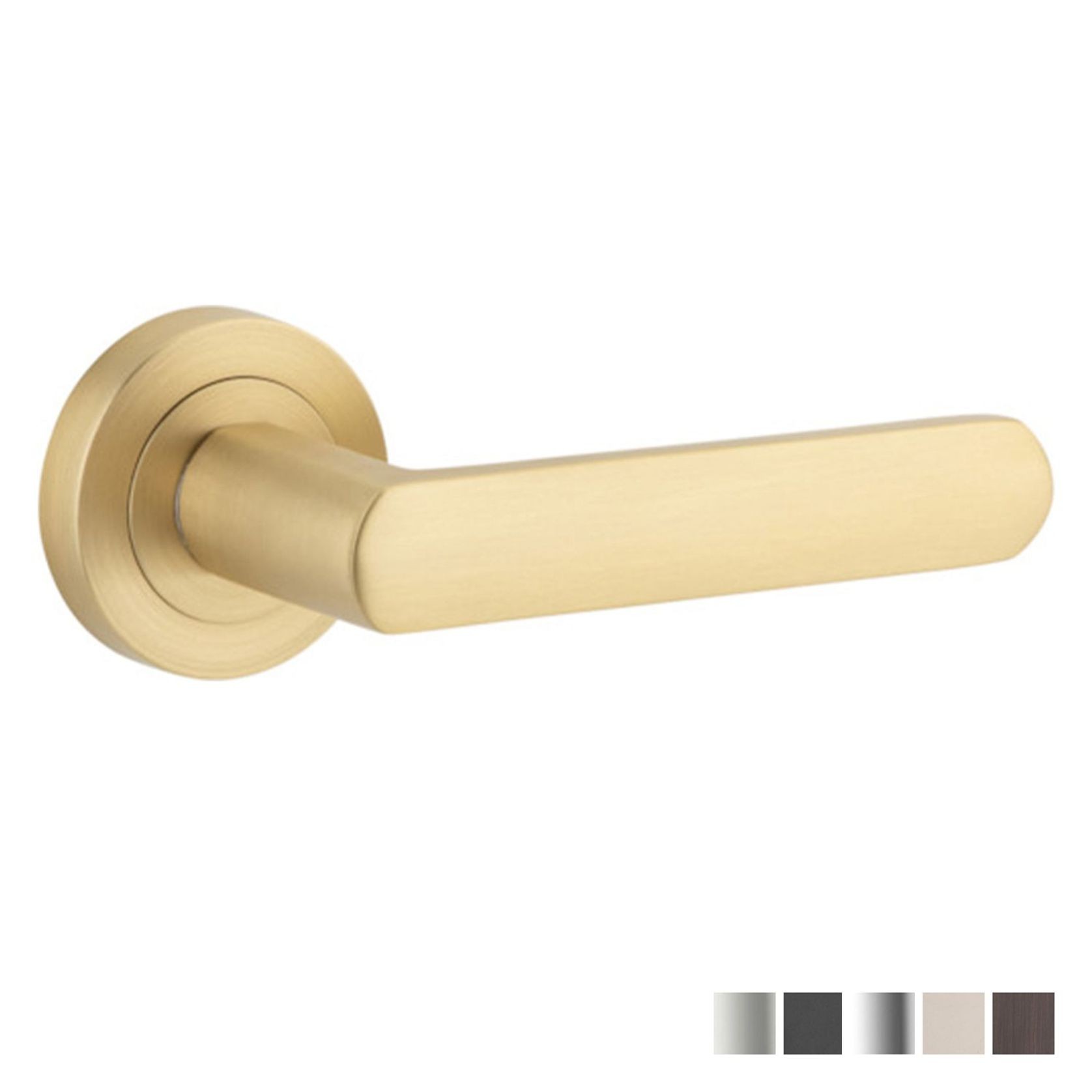 Iver Osaka Door Lever Handle on Round Rose gallery detail image