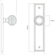 Iver Guildford Door Knob on Stepped Backplate Satin Nickel - Customise to your needs gallery detail image