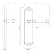 Iver Verona Door Lever on Shouldered Backplate Distressed Nickel gallery detail image