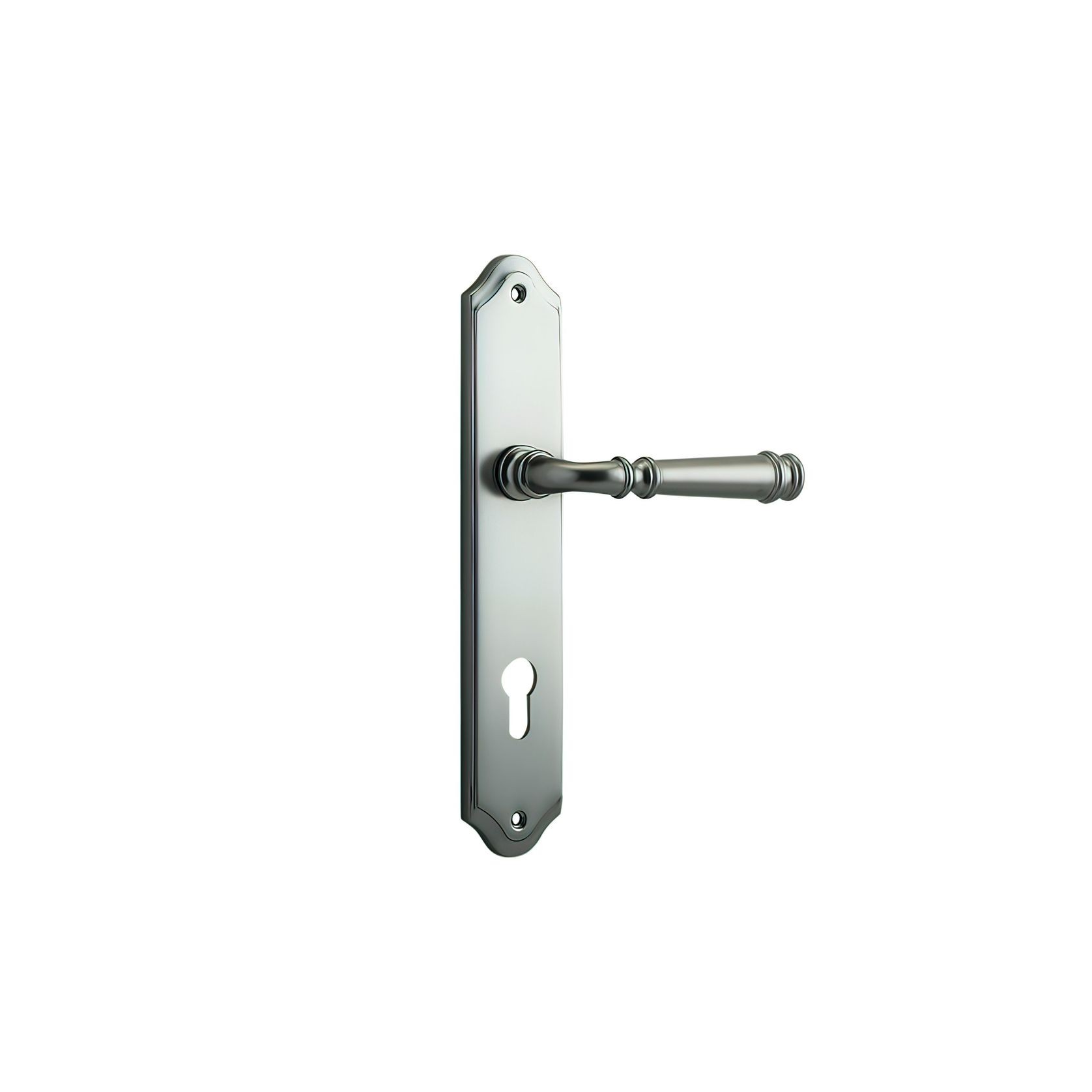 Iver Verona Door Lever on Shouldered Backplate Satin Nickel - Customise to your needs gallery detail image