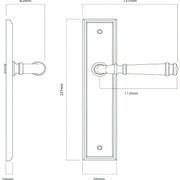 Iver Verona Door Lever on Stepped Backplate Distressed Nickel gallery detail image
