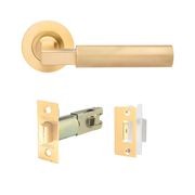 Zanda Zurich Door Handle Lever Set Satin Brass gallery detail image