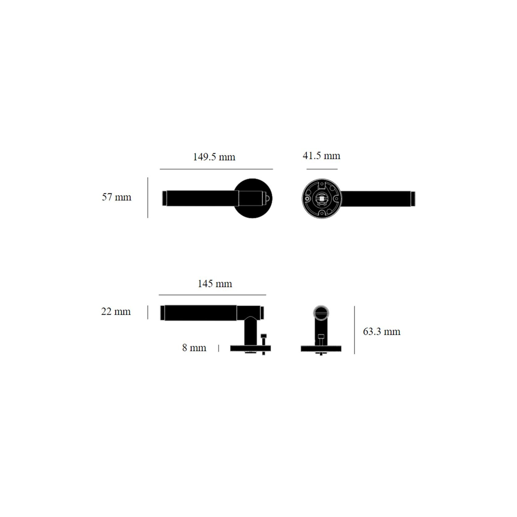 Buster and Punch Cross Door Lever Handle Privacy gallery detail image
