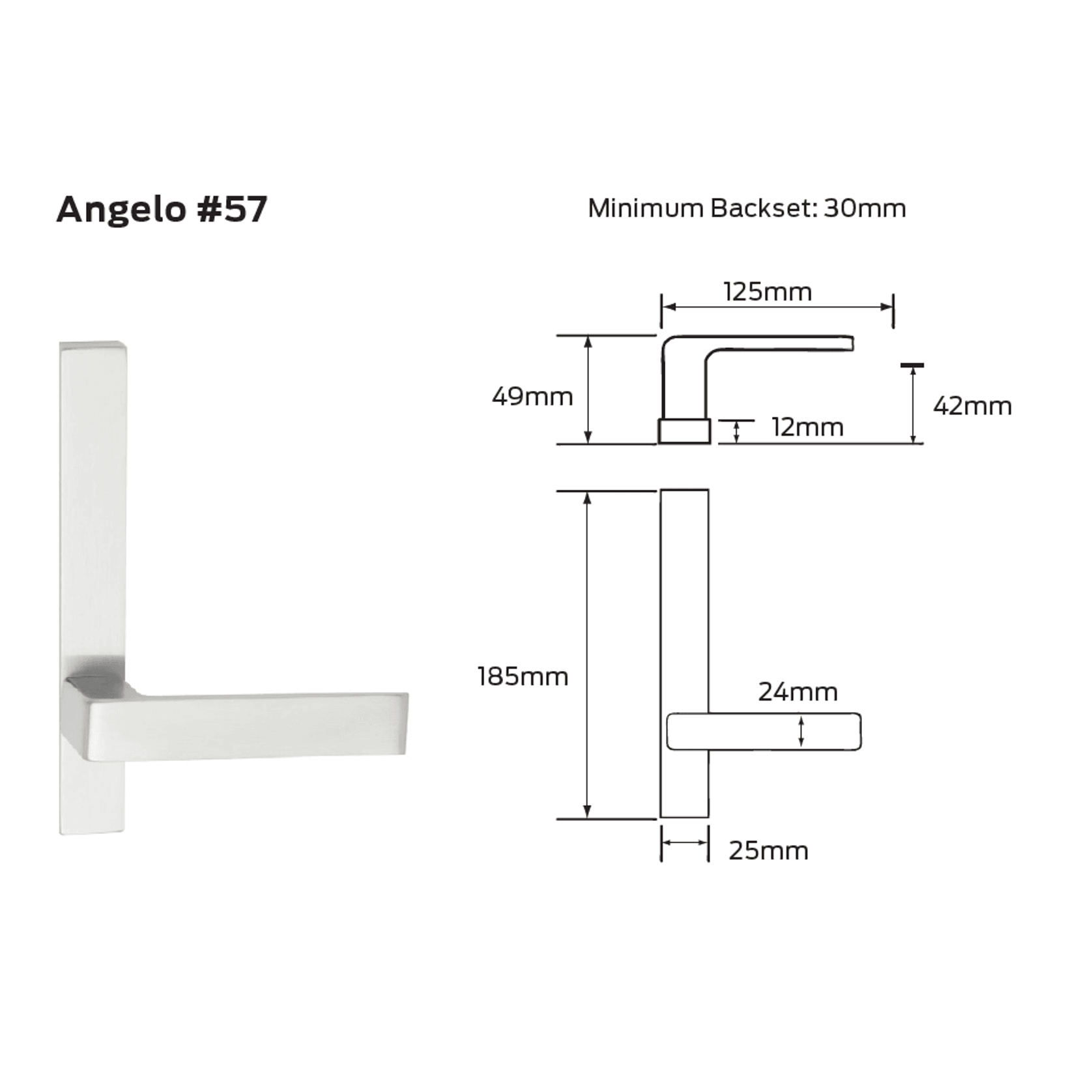 Legge 5300 Series Angelo (57) Door Furniture gallery detail image