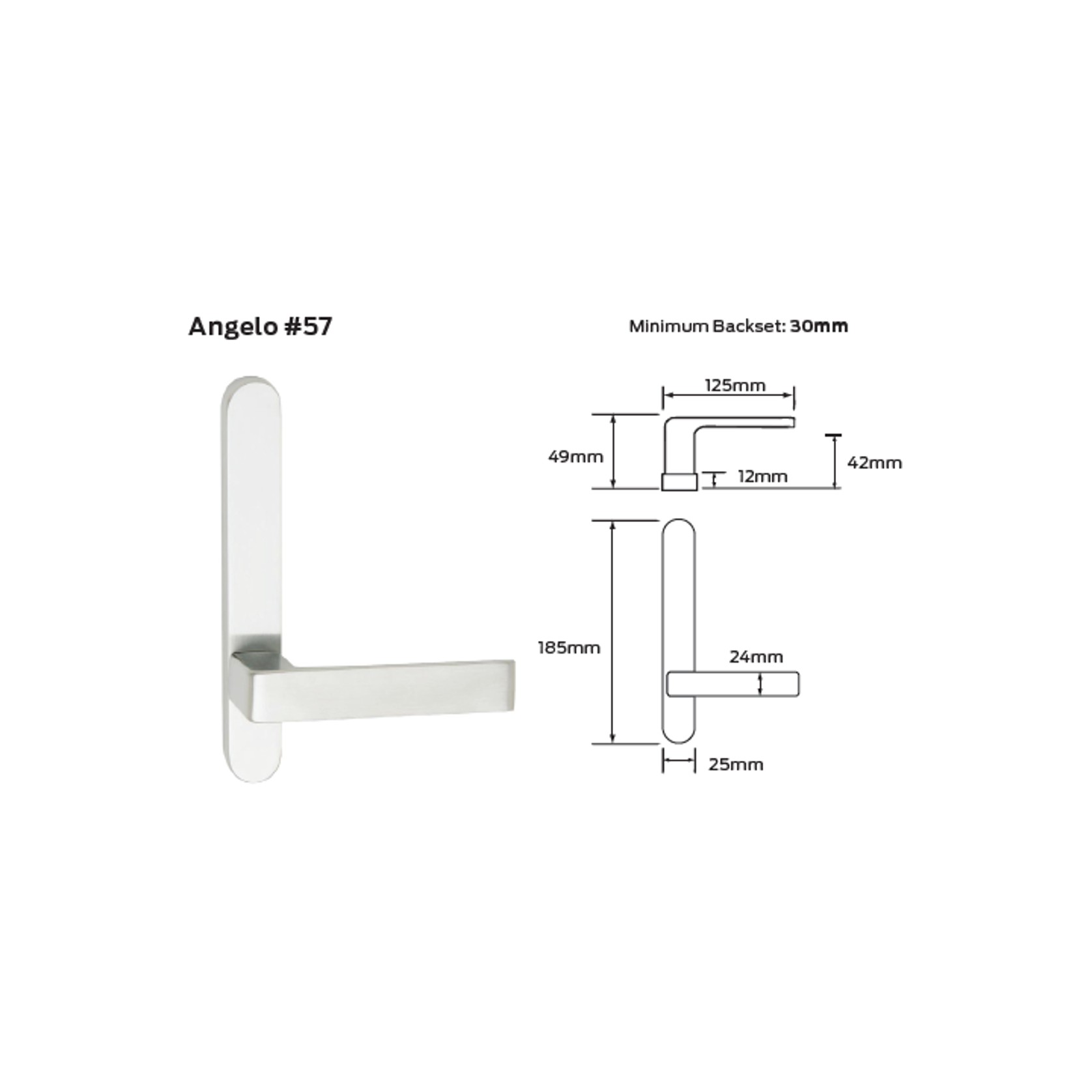 Legge 5400 Series Angelo (57) Door Furniture gallery detail image