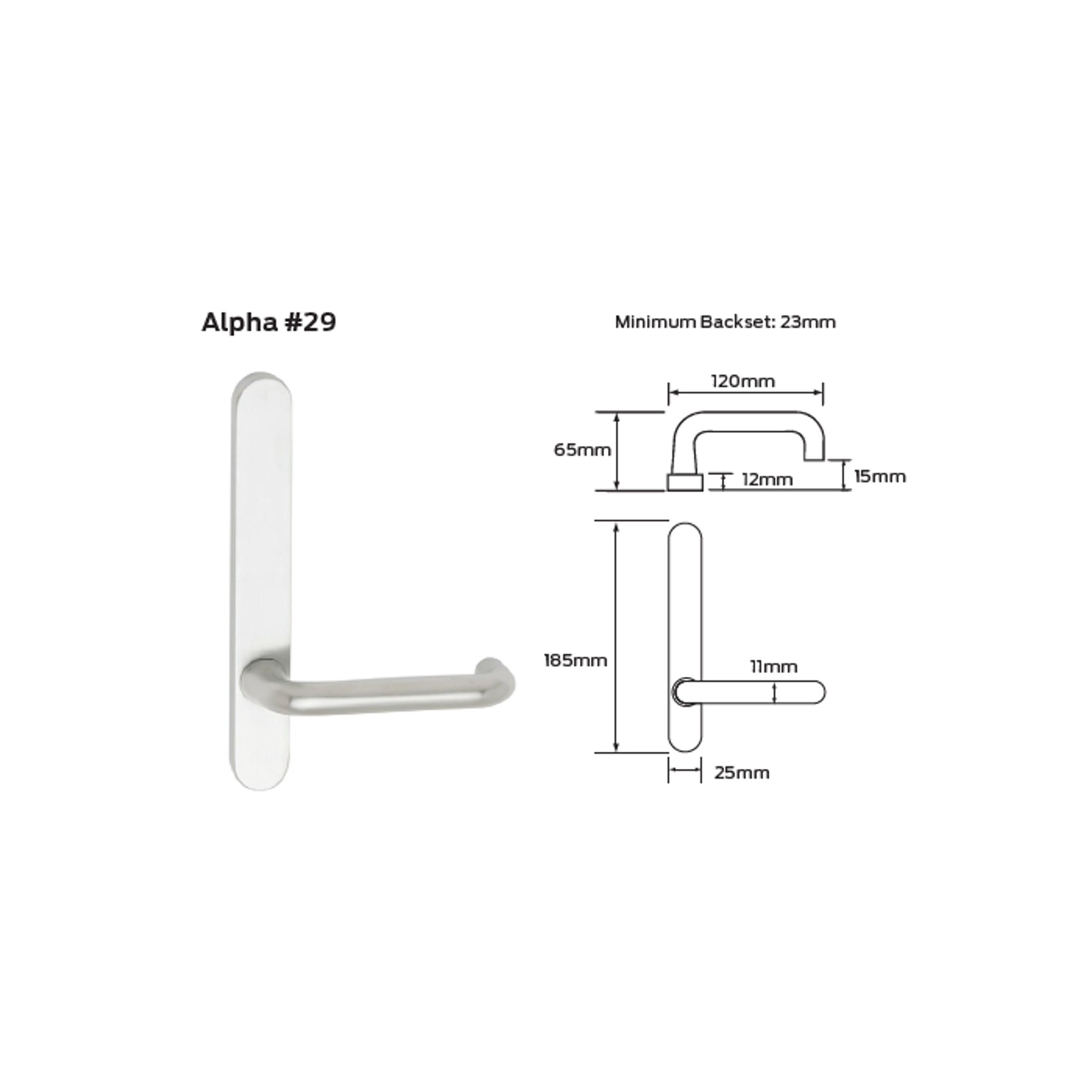 Legge 5400 Series Alpha  (29) Door Furniture gallery detail image