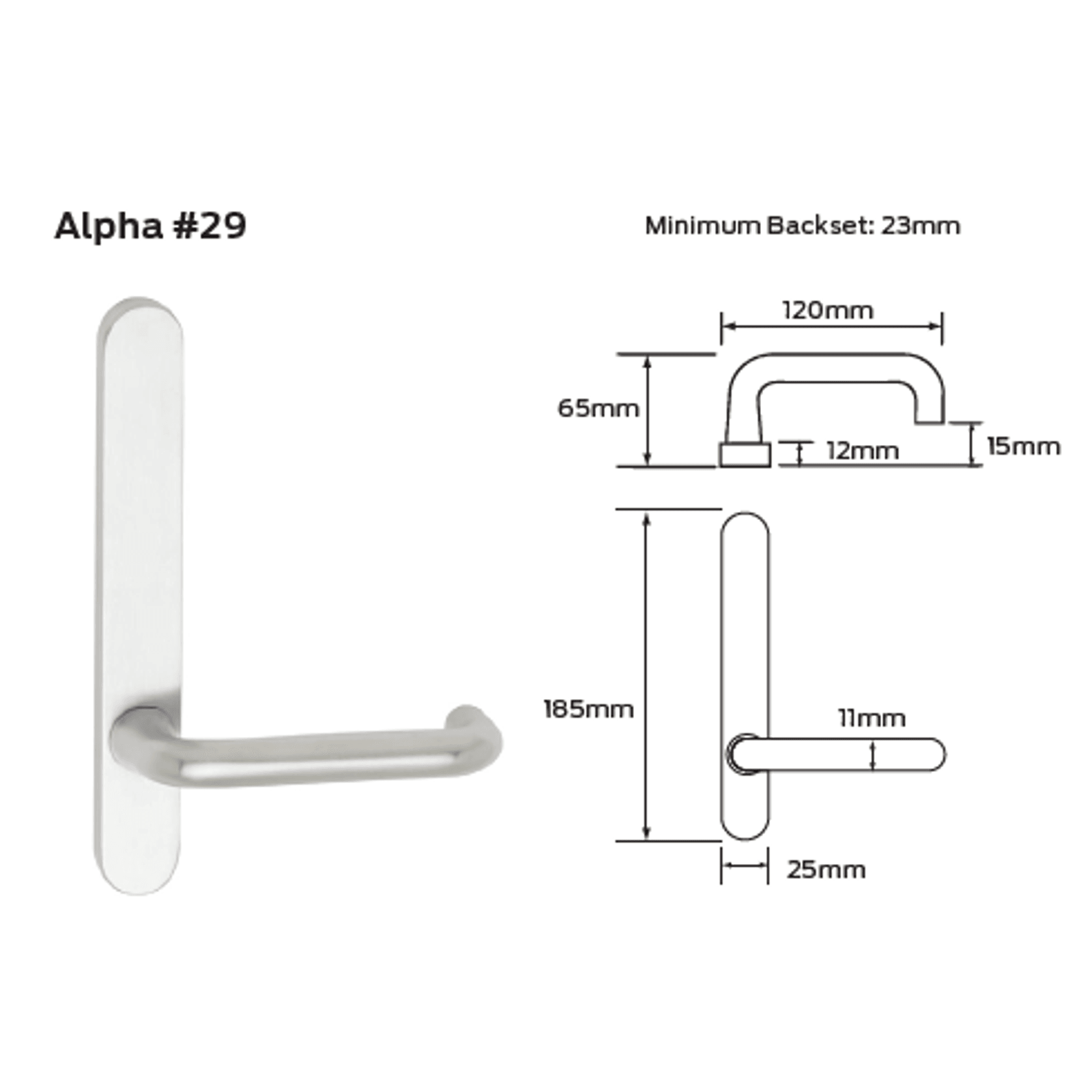 Legge 5400 Series Alpha  (29) Door Furniture gallery detail image