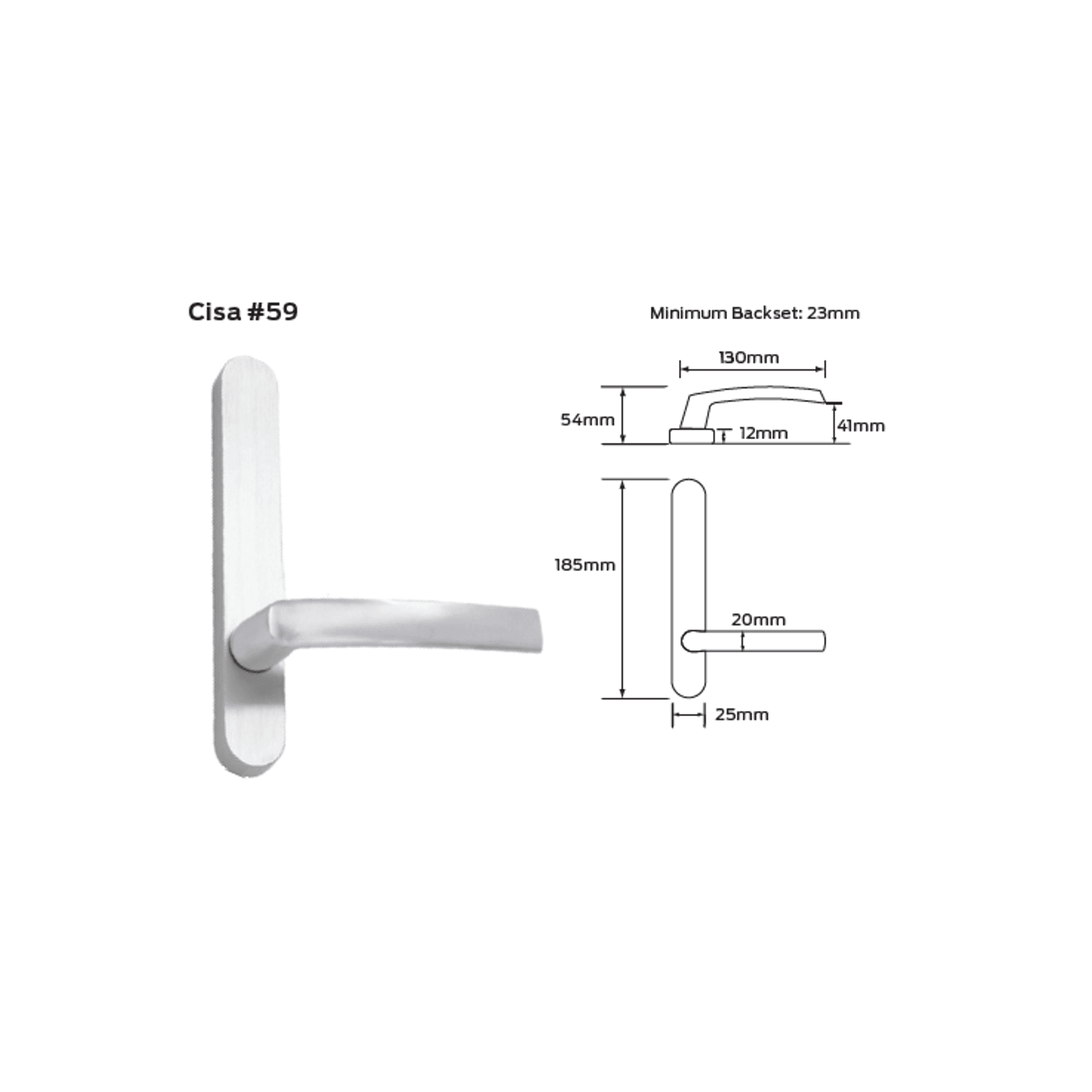 Legge 5400 Series Cisa  (59) Door Furniture gallery detail image