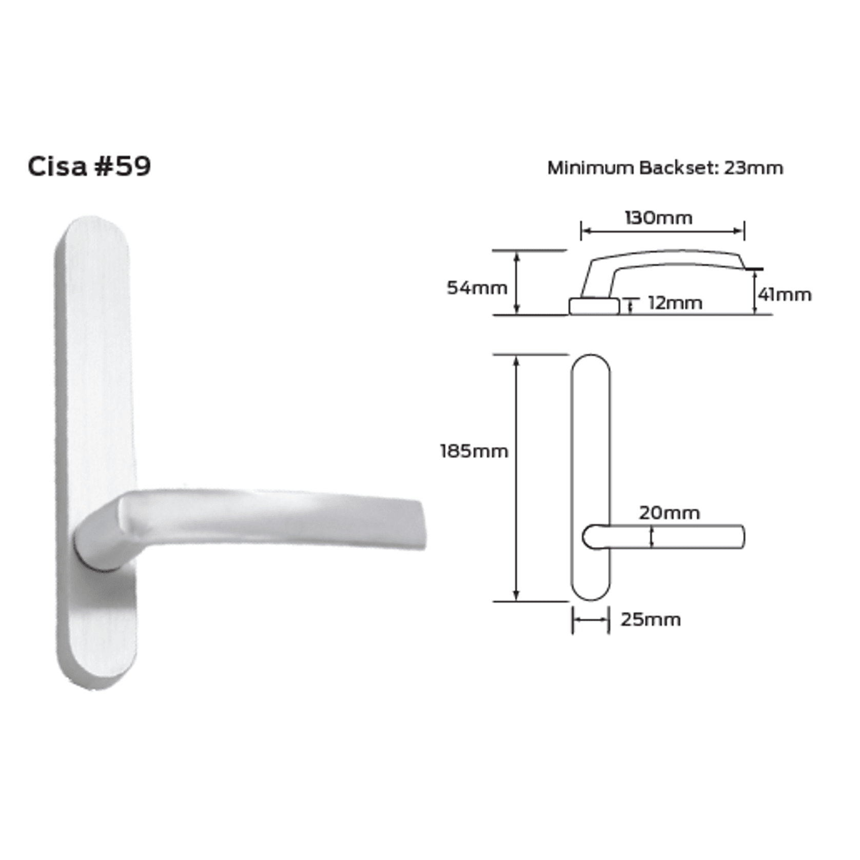 Legge 5400 Series Cisa  (59) Door Furniture gallery detail image