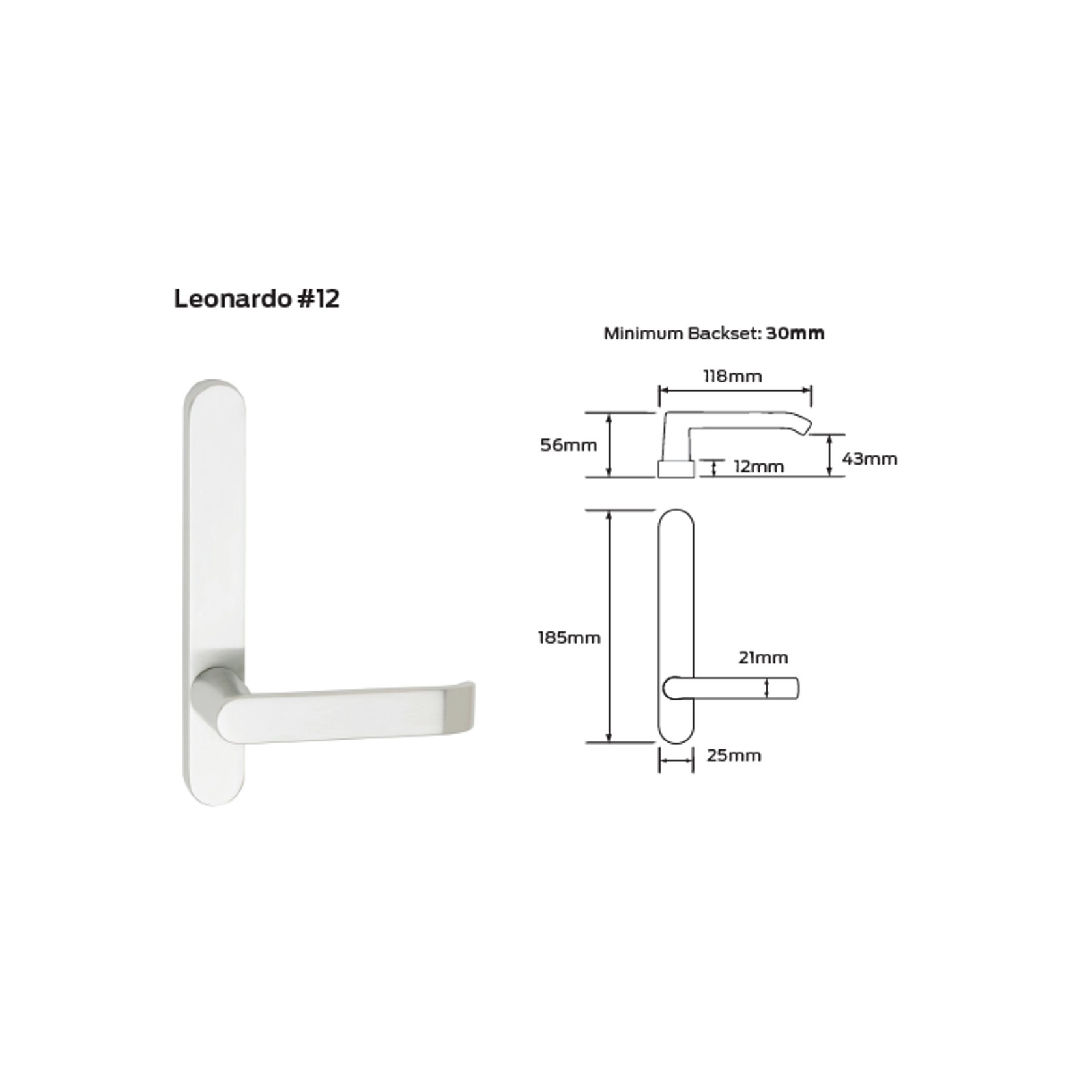 Legge 5400 Series Leonardo (12) Door Furniture gallery detail image