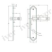 Iver Sarlat Lever Door Handle on Shouldered Backplate Distressed Nickel gallery detail image