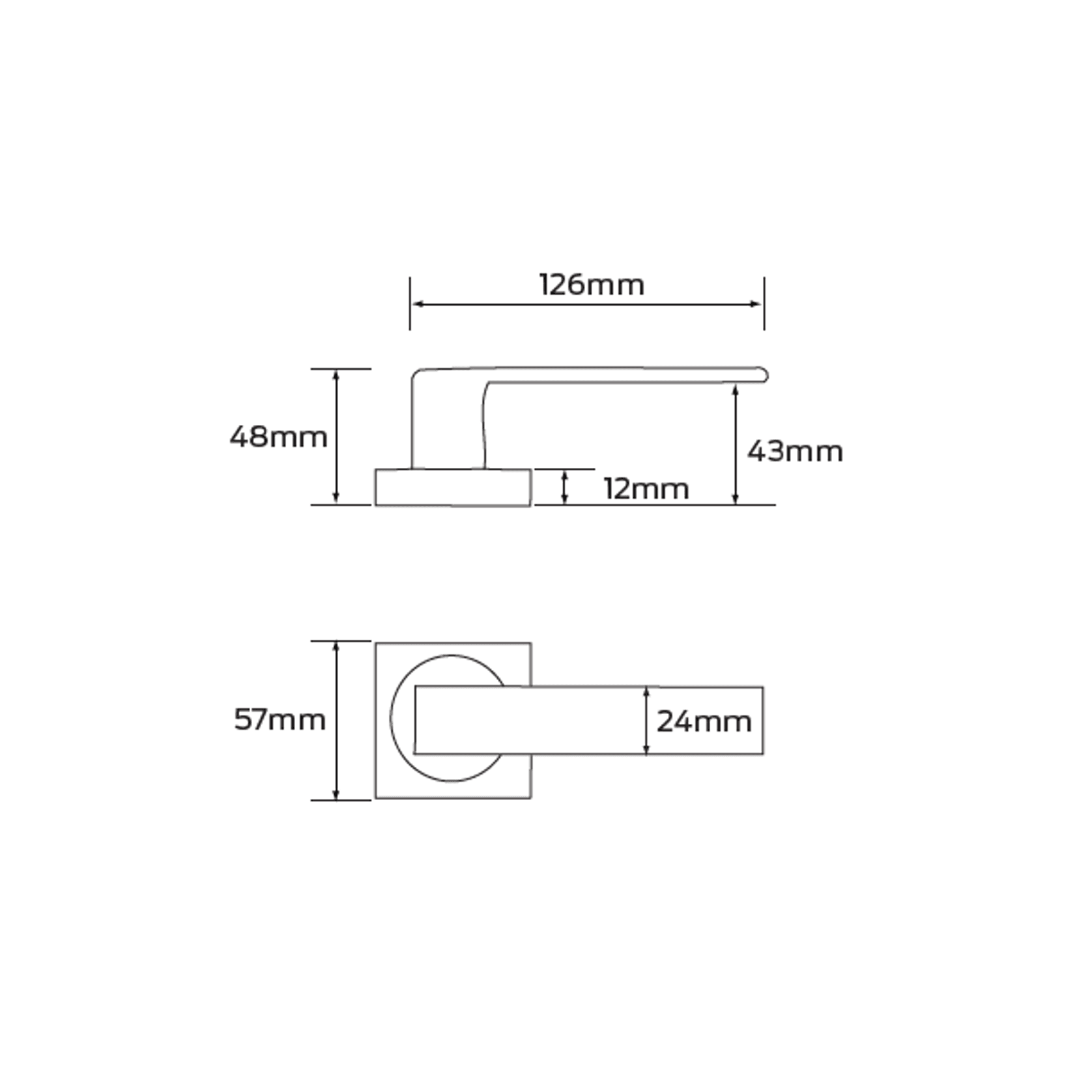 Legge 6000 Series Angelo (57) Door Lever gallery detail image