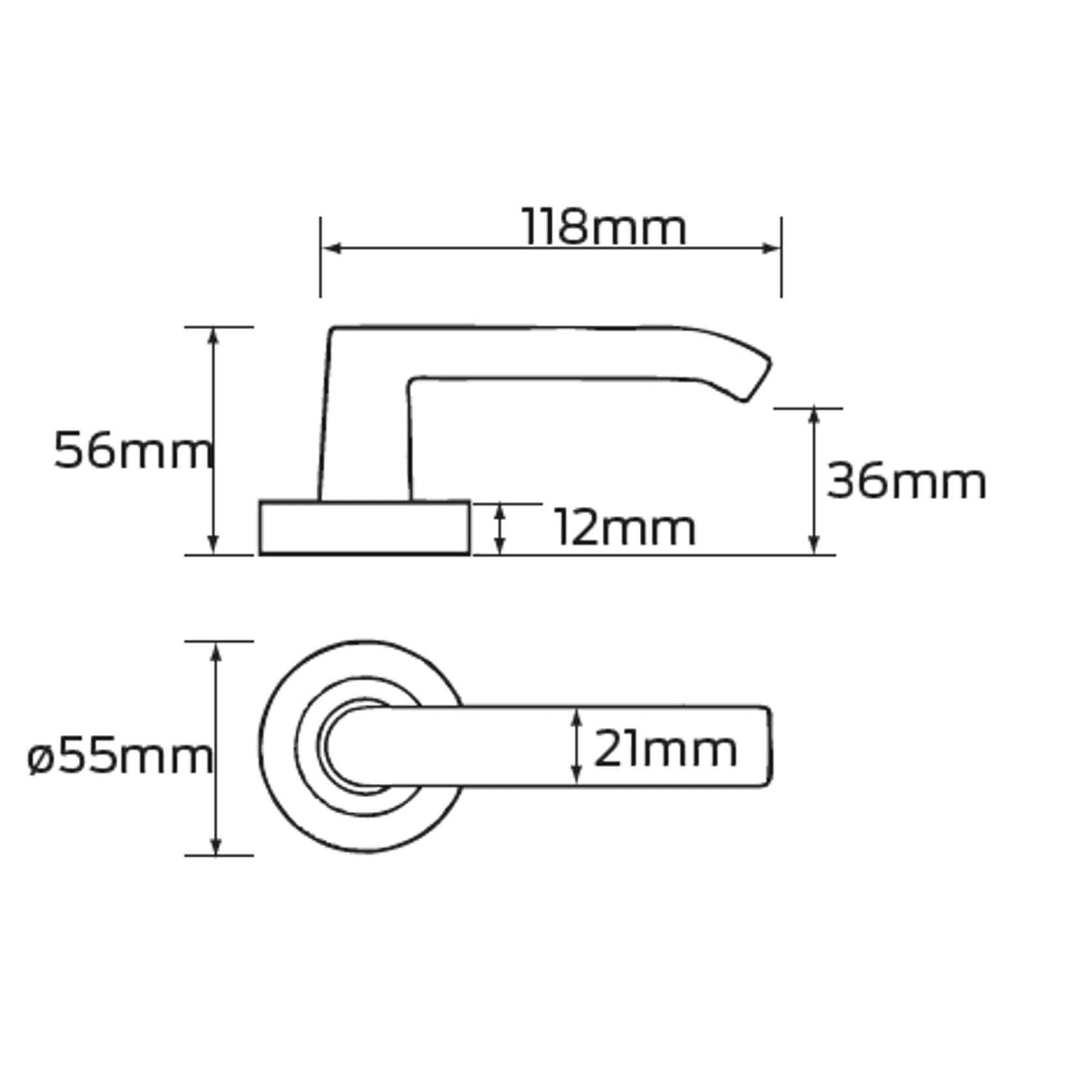 Legge 6000 Series Leonardo (12) Door Furniture gallery detail image