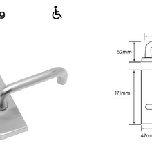 Legge 700 Series Alpha (29) Door Furniture gallery detail image