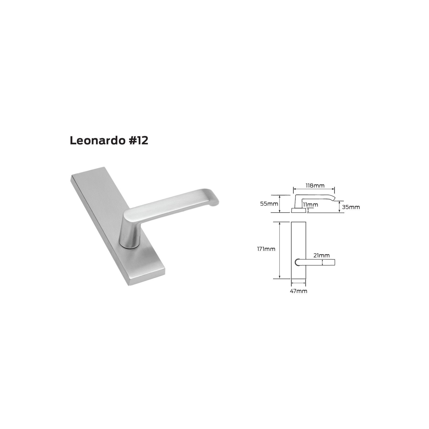 Legge 700 Series Leonardo (12) Door Furniture gallery detail image