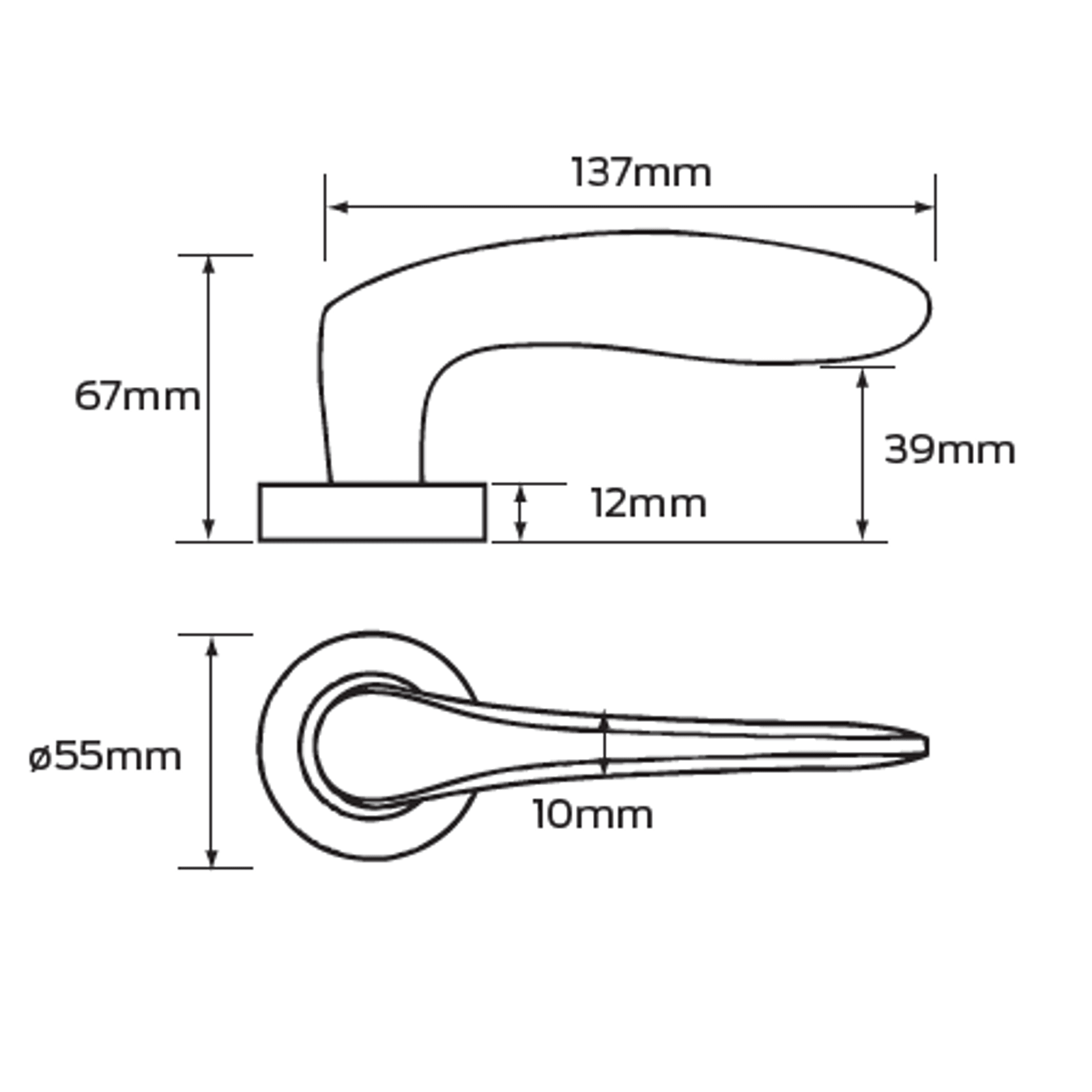 Legge 8000 Series Rubens (56) Door Furniture gallery detail image