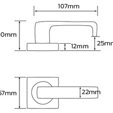 Legge 8000 Series Bergen (B) Door Furniture gallery detail image