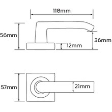 Legge 8000 Series Leonardo (12) Door Furniture gallery detail image