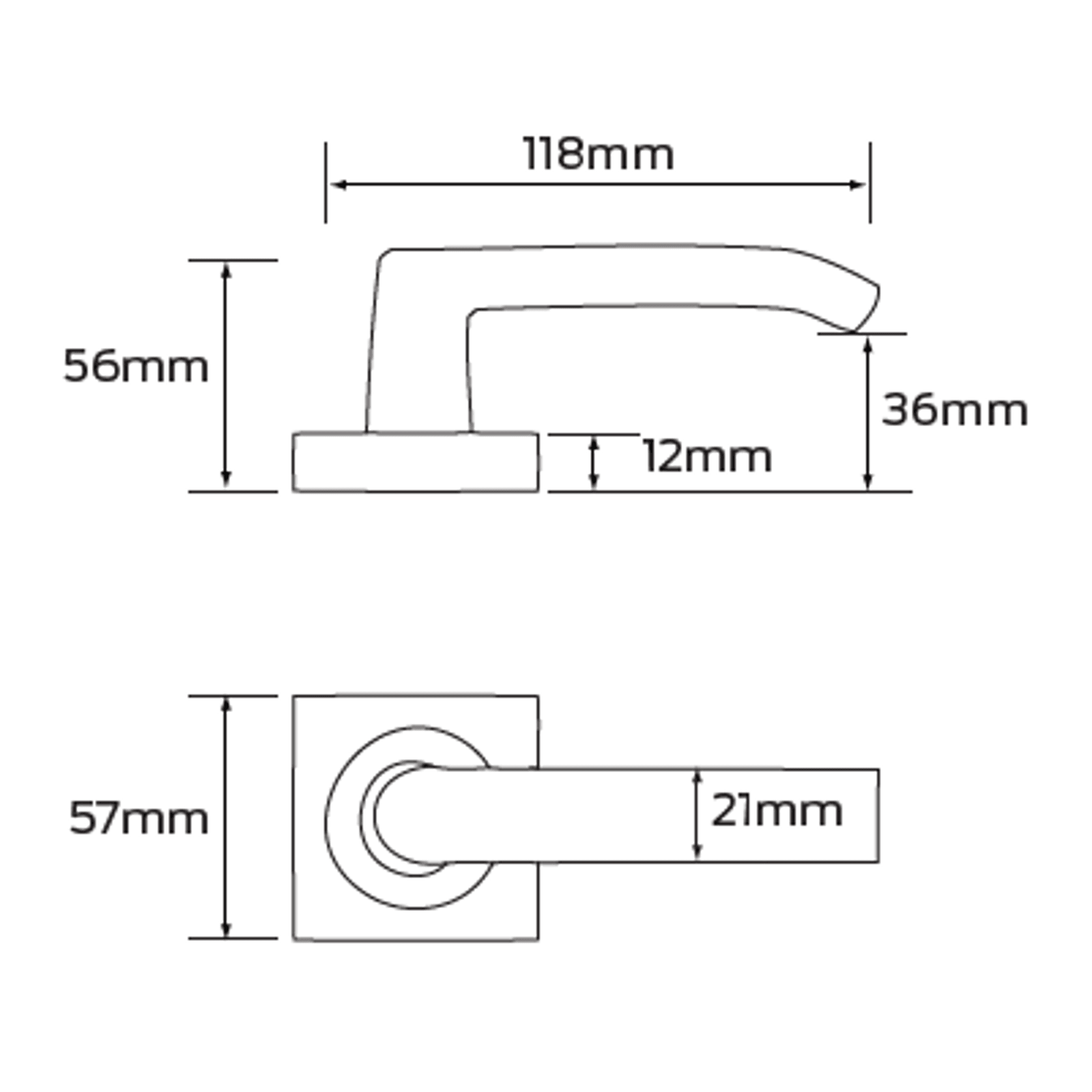 Legge 8000 Series Leonardo (12) Door Furniture gallery detail image