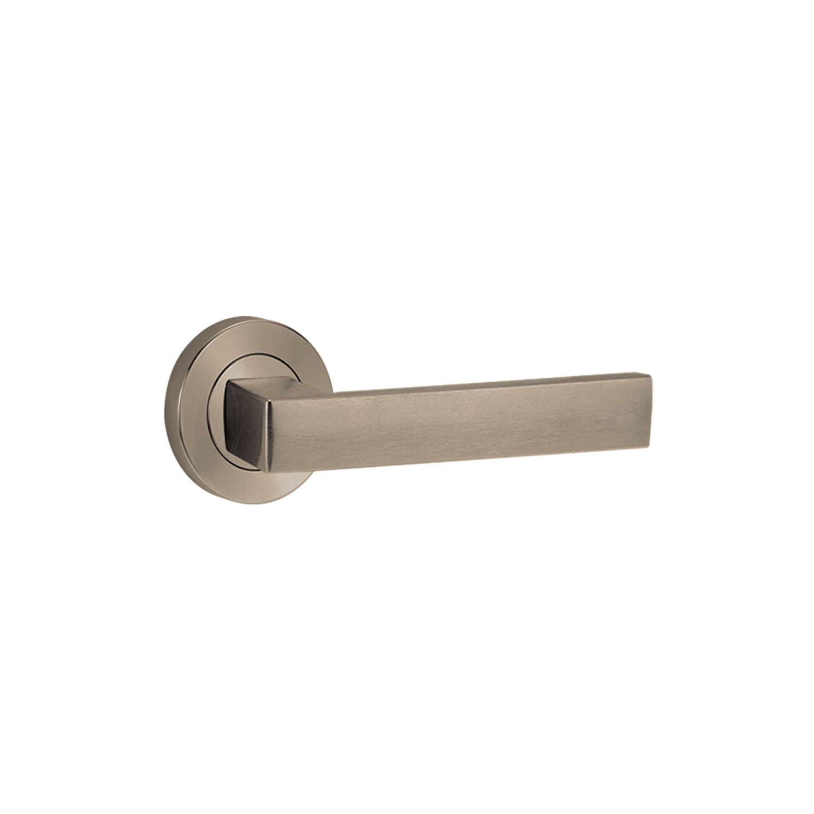 Lockwood 101 Door Lever on Round Rose Full Set gallery detail image