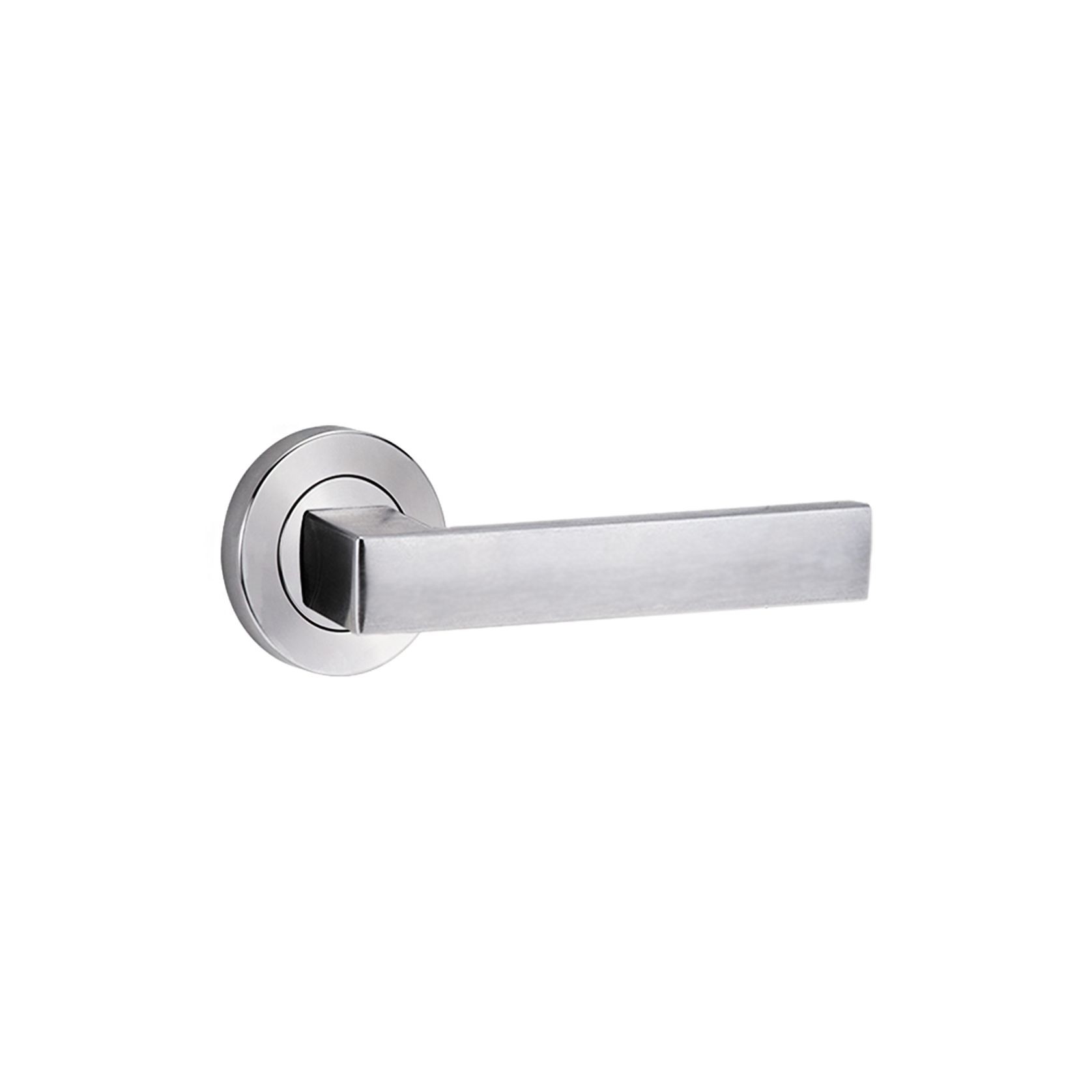 Lockwood 101 Door Lever on Round Rose Full Set gallery detail image